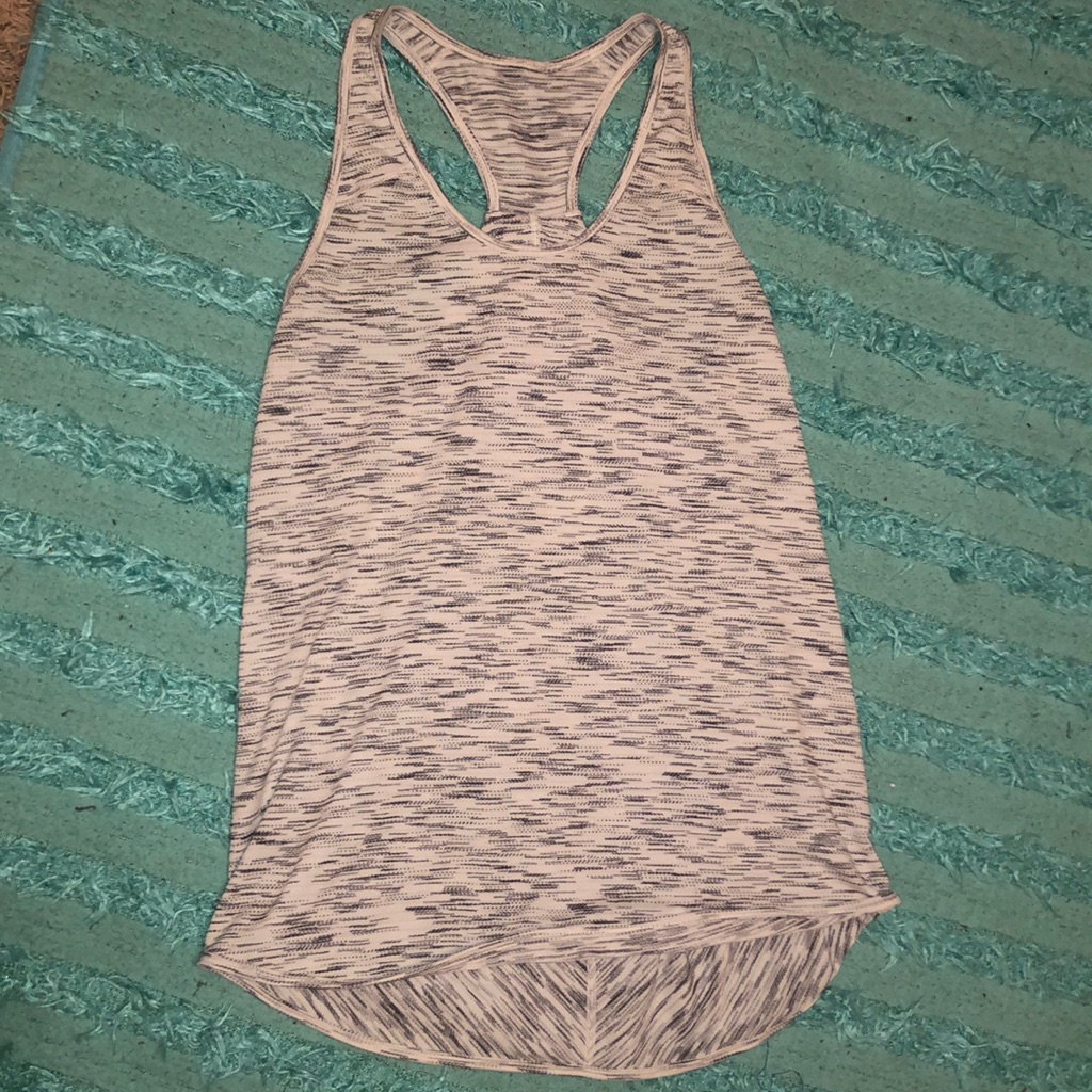 Size 4 Lululemon Tank; White & Black